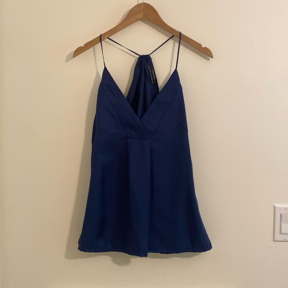 Club Monaco Navy Spaghetti Strap Racer Top